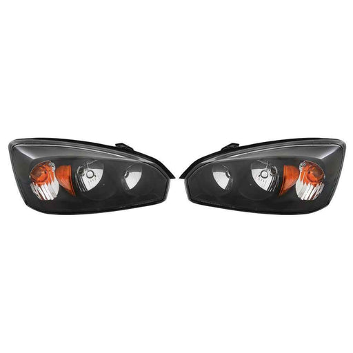 DURAFORCE Black Housing Projector Passenger & Driver Headlights For 2004-2008 Chevy Malibu