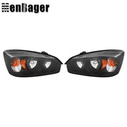 DURAFORCE Black Housing Projector Passenger & Driver Headlights For 2004-2008 Chevy Malibu