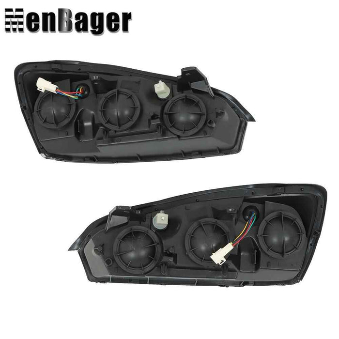 DURAFORCE Black Housing Projector Passenger & Driver Headlights For 2004-2008 Chevy Malibu