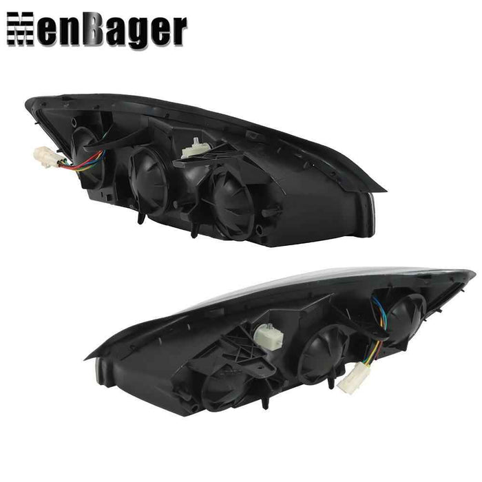 DURAFORCE Black Housing Projector Passenger & Driver Headlights For 2004-2008 Chevy Malibu