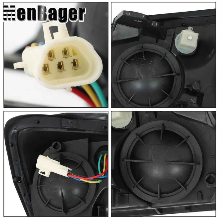 DURAFORCE Black Housing Projector Passenger & Driver Headlights For 2004-2008 Chevy Malibu