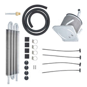 DURAFORCE For Nissan Rogue 08-13 CVT Transmission Oil Cooler Kit 4 Port And 6 Rows Remote
