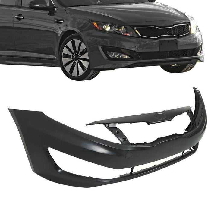 DURAFORCE For 2012 2013 Kia Optima Primed Black Front Upper Bumper Cover W/O Radar Holes