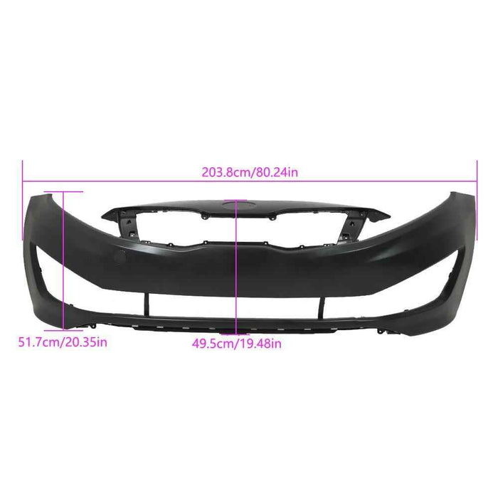DURAFORCE For 2012 2013 Kia Optima Primed Black Front Upper Bumper Cover W/O Radar Holes