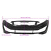 DURAFORCE For 2012 2013 Kia Optima Primed Black Front Upper Bumper Cover W/O Radar Holes