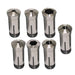 DURAFORCE 7 Pack Durable 5C Hex. Collet Set 1/4" 5/16" 3/8" 1/2" 5/8" 3/4" 7/8" 0.0006TIR