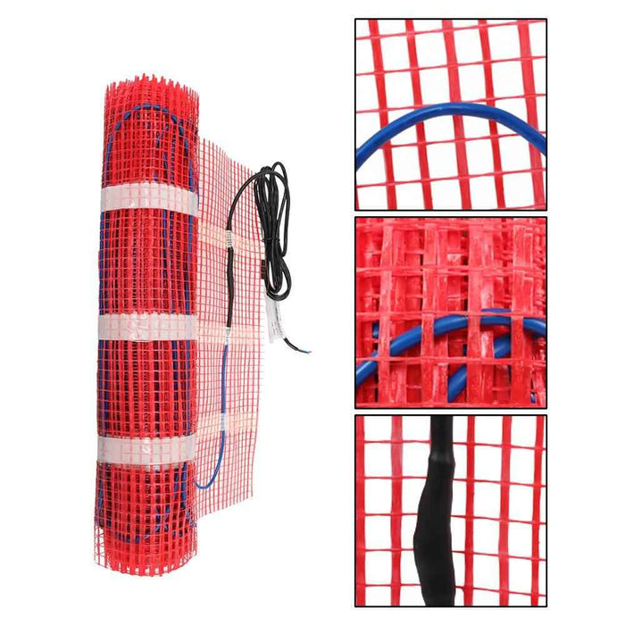 DURAFORCE 15 Sqft Electric Radiant Floor Heat System Floor Heat Mat 120 V W/ Thermostat