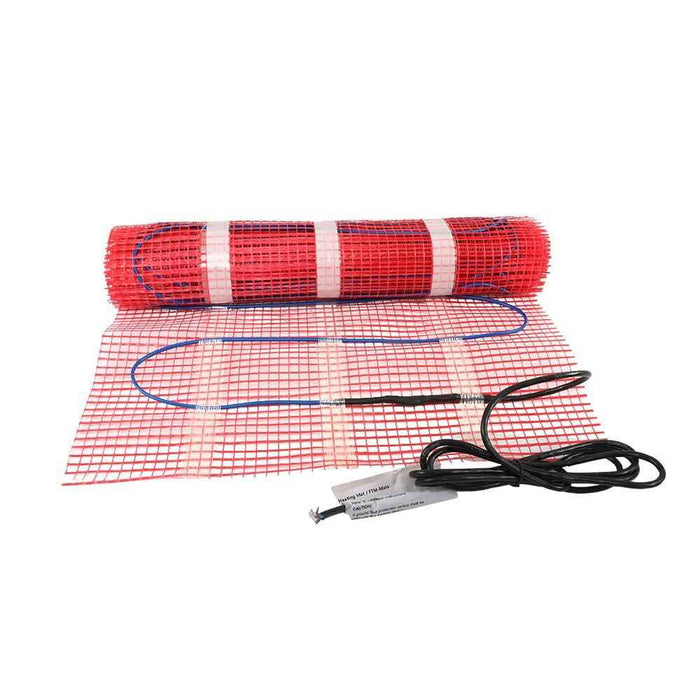 DURAFORCE 15 Sqft Electric Radiant Floor Heat System Floor Heat Mat 120 V W/ Thermostat