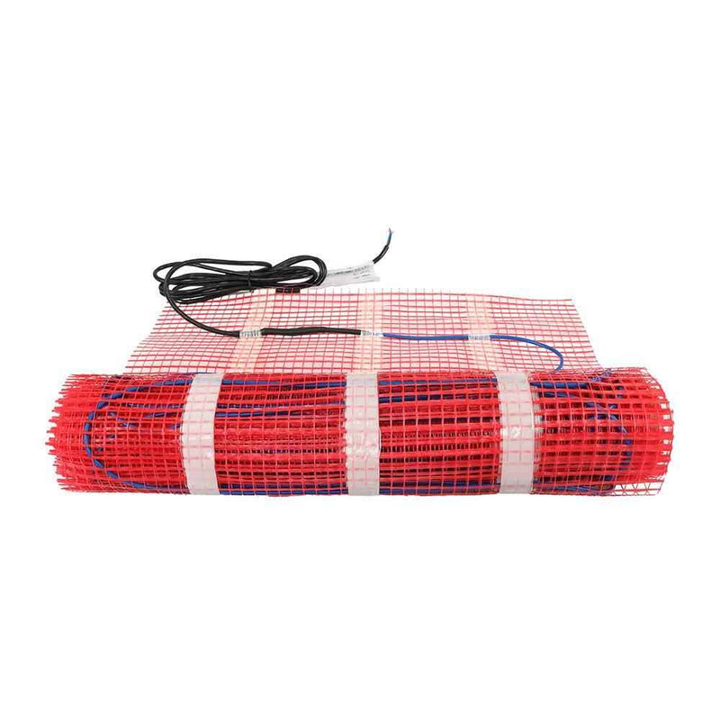DURAFORCE 15 Sqft Electric Radiant Floor Heat System Floor Heat Mat 120 V W/ Thermostat