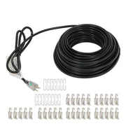 DURAFORCE 80 Feet Heat Tape W/ Aluminum Clip Hook Roof Heat Cable Snow De-icing Kit 8W/FT
