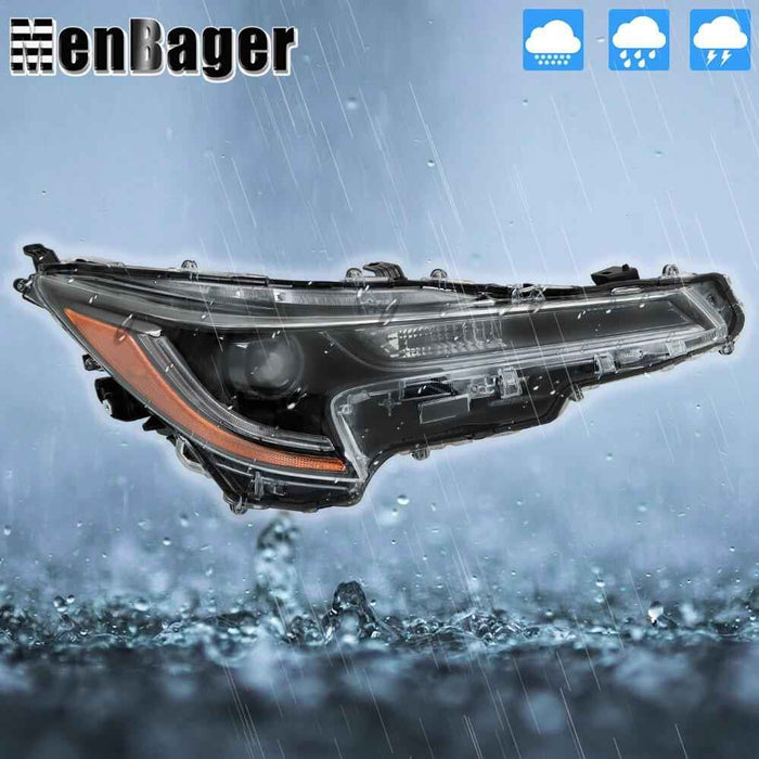 DURAFORCE Right Side Headlight LED Headlamp For 2020-22 Toyota corolla L LE Black Housing