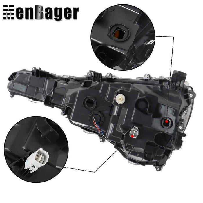 DURAFORCE Right Side Headlight LED Headlamp For 2020-22 Toyota corolla L LE Black Housing