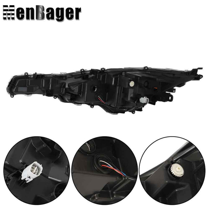 DURAFORCE Right Side Headlight LED Headlamp For 2020-22 Toyota corolla L LE Black Housing