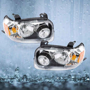 DURAFORCE Left+Right [Halogen Type] Headlights Headlamps For 2005-2007 Ford Escape Chrome