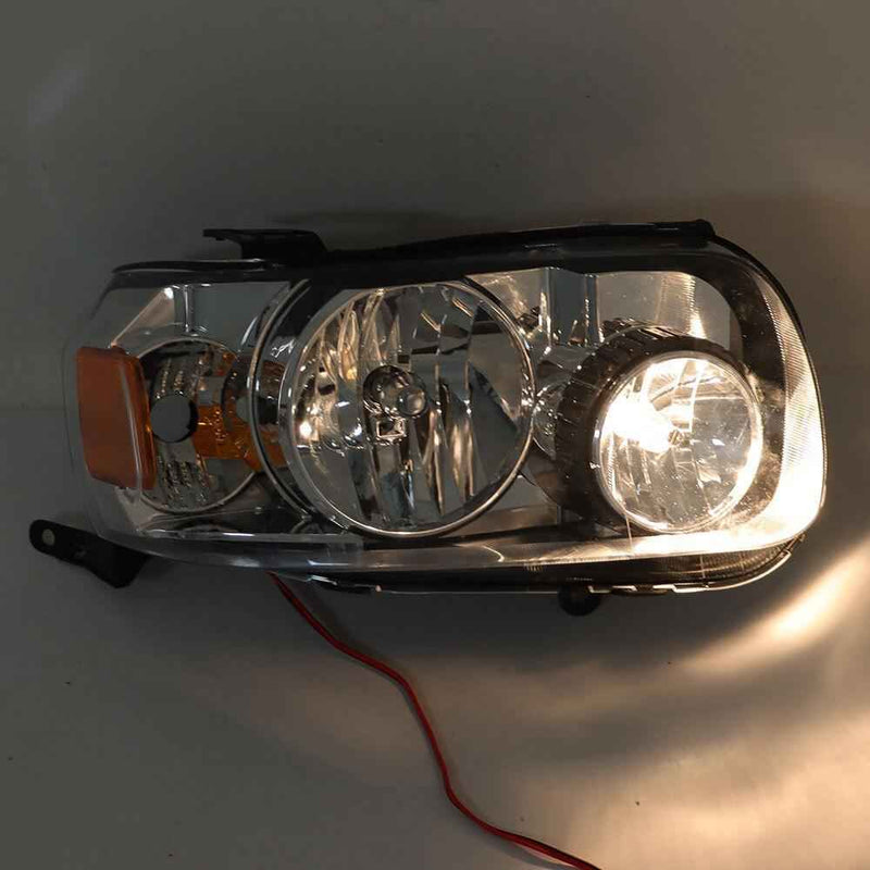 DURAFORCE Left+Right [Halogen Type] Headlights Headlamps For 2005-2007 Ford Escape Chrome