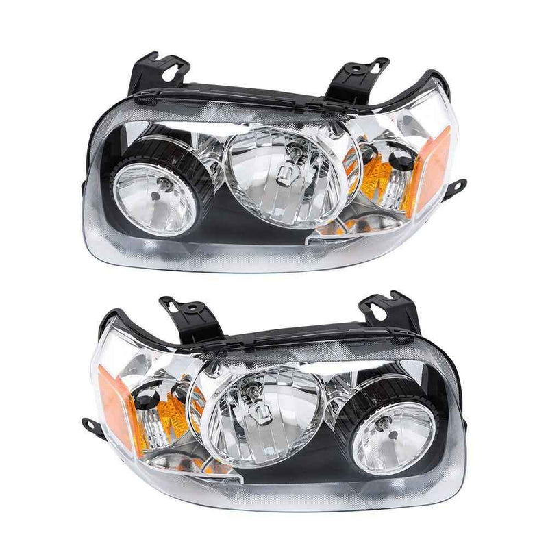 DURAFORCE Left+Right [Halogen Type] Headlights Headlamps For 2005-2007 Ford Escape Chrome