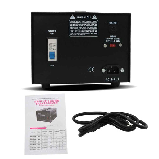 DURAFORCE Voltage Converter Transformer 1500W Step Up/Down 110V To 220V/220V To 110V