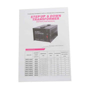 DURAFORCE Voltage Converter Transformer 1500W Step Up/Down 110V To 220V/220V To 110V