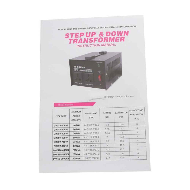 DURAFORCE Voltage Converter Transformer 1500W Step Up/Down 110V To 220V/220V To 110V