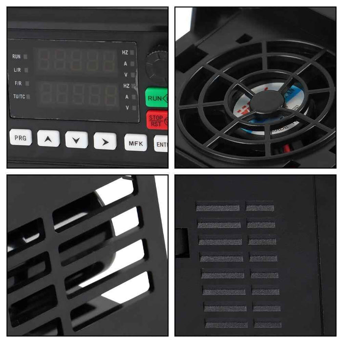 DURAFORCE 1.5KW 220V 2HP Variable Frequency Drive Inverter 1 To 3 Phase VSD VFD 7A