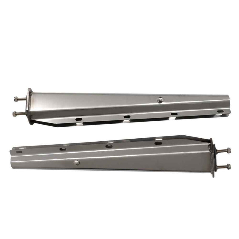 DURAFORCE 30" Length Chrome Straight Spring Loaded Mud Flap Hanger 2.5" Bolt Spacing