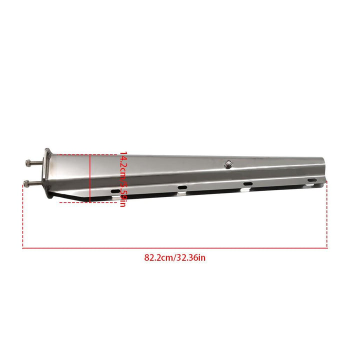 DURAFORCE 30" Length Chrome Straight Spring Loaded Mud Flap Hanger 2.5" Bolt Spacing