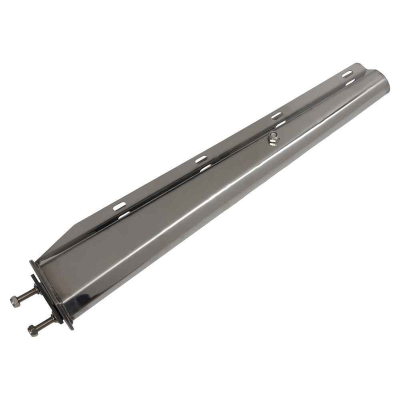 DURAFORCE 30" Length Chrome Straight Spring Loaded Mud Flap Hanger 2.5" Bolt Spacing