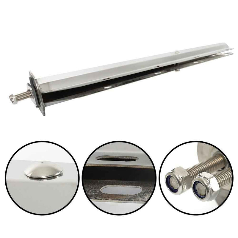 DURAFORCE Stainless Steel 30" Straight Mud Flap Hanger 1 1/8 Bolt Semi Truck Tapered