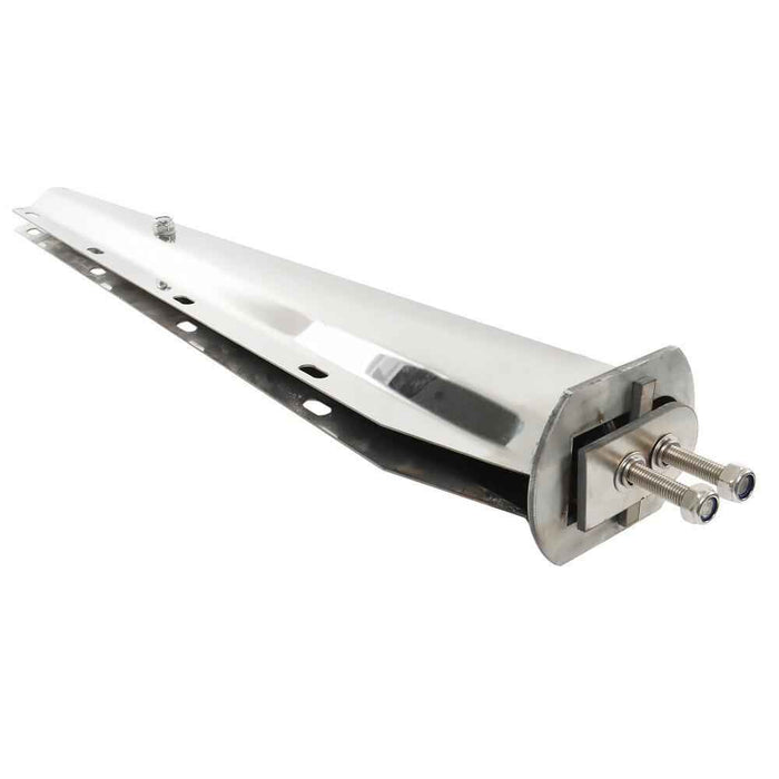 DURAFORCE Stainless Steel 30" Straight Mud Flap Hanger 1 1/8 Bolt Semi Truck Tapered