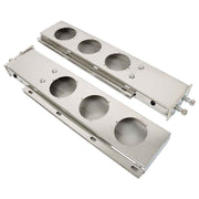 DURAFORCE High Quality 30" Chrome Mud Flap Hanger 2-1/2" Bolt Spacing For Semi Trucks 4"