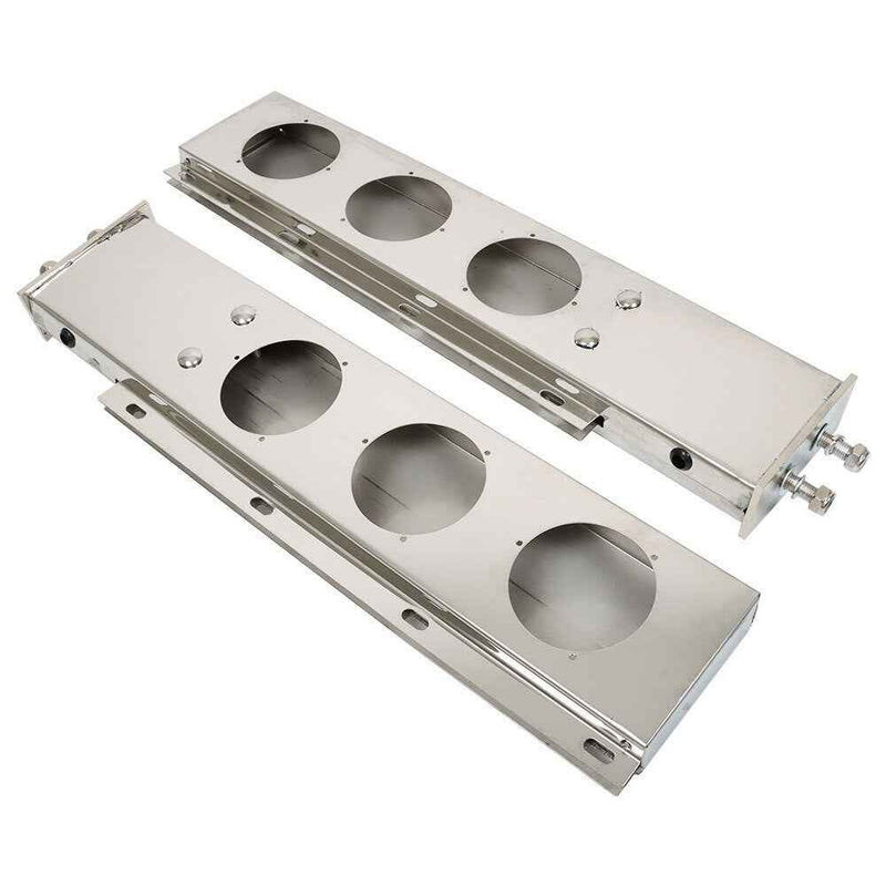 DURAFORCE High Quality 30" Chrome Mud Flap Hanger 2-1/2" Bolt Spacing For Semi Trucks 4"