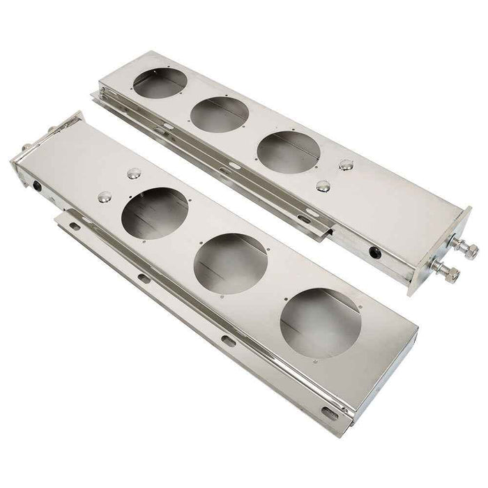 DURAFORCE High Quality 30" Chrome Mud Flap Hanger 2-1/2" Bolt Spacing For Semi Trucks 4"