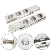 DURAFORCE High Quality 30" Chrome Mud Flap Hanger 2-1/2" Bolt Spacing For Semi Trucks 4"