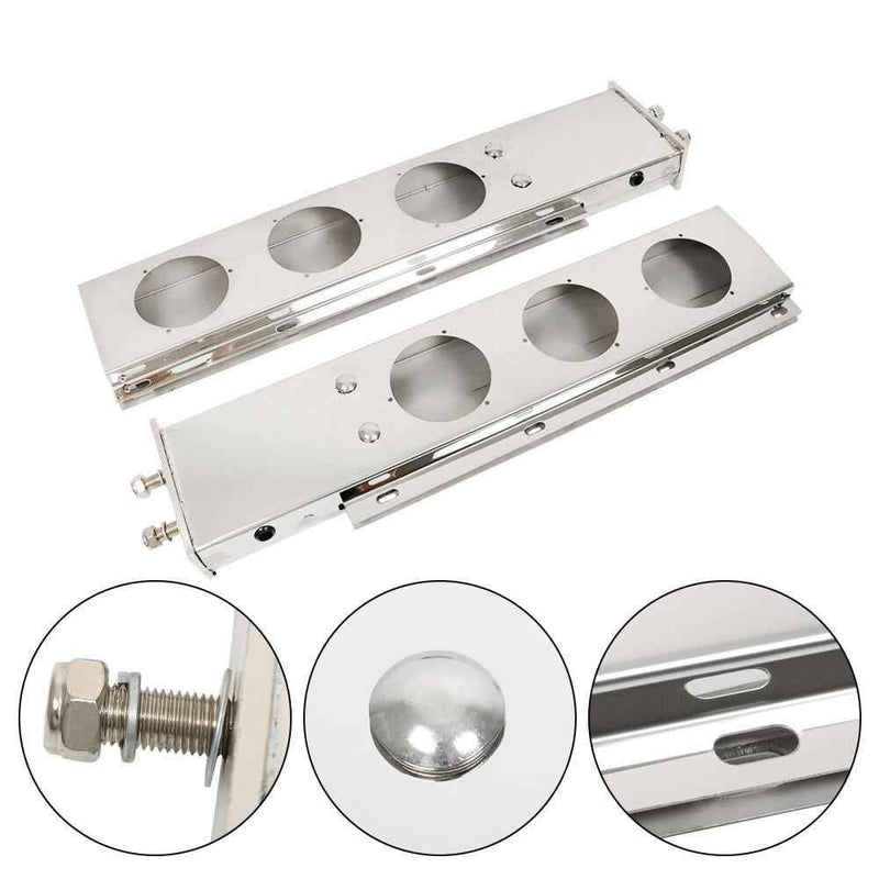 DURAFORCE High Quality 30" Chrome Mud Flap Hanger 2-1/2" Bolt Spacing For Semi Trucks 4"