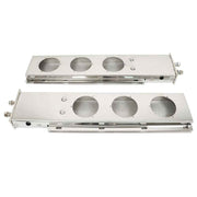 DURAFORCE High Quality 30" Chrome Mud Flap Hanger 2-1/2" Bolt Spacing For Semi Trucks 4"