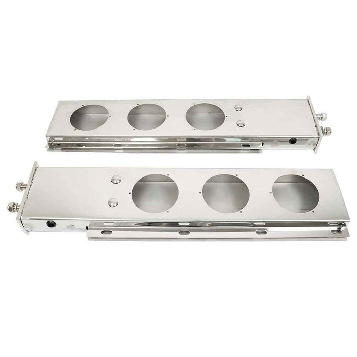 DURAFORCE High Quality 30" Chrome Mud Flap Hanger 2-1/2" Bolt Spacing For Semi Trucks 4"