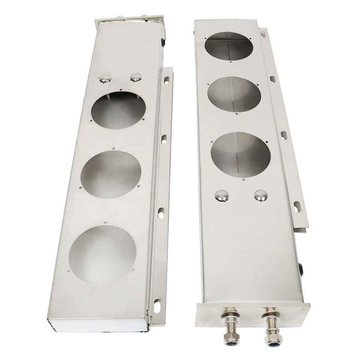 DURAFORCE High Quality 30" Chrome Mud Flap Hanger 2-1/2" Bolt Spacing For Semi Trucks 4"