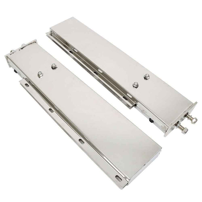 DURAFORCE High Quality 30" Chrome Mud Flap Hanger 2-1/2" Bolt Spacing For Semi Trucks 4"