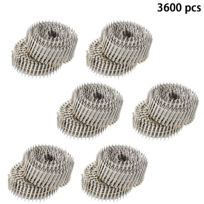 DURAFORCE 3600 Pack 15 Degree Wire Coil 1-3/4" Ring Shank Stainless Steel Siding Nails