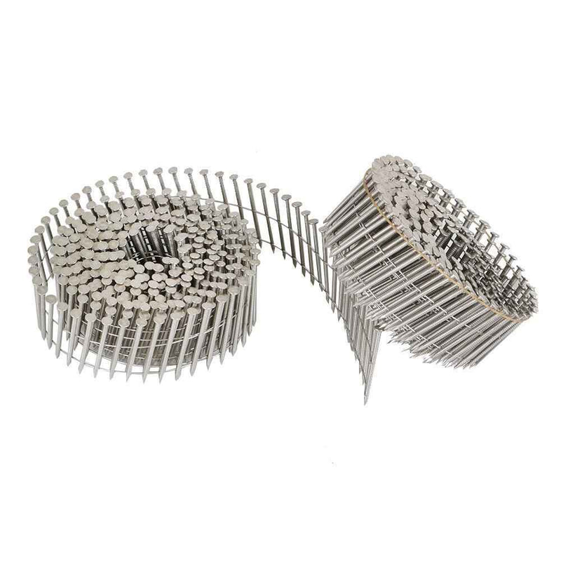 DURAFORCE 3600 Pack 15 Degree Wire Coil 1-3/4" Ring Shank Stainless Steel Siding Nails