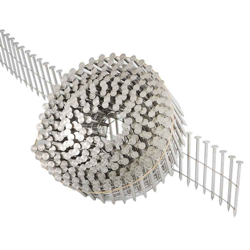 DURAFORCE 3600 Pack 15 Degree Wire Coil 1-3/4" Ring Shank Stainless Steel Siding Nails