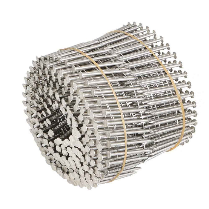 DURAFORCE 3600 Pack 15 Degree Wire Coil 1-3/4" Ring Shank Stainless Steel Siding Nails