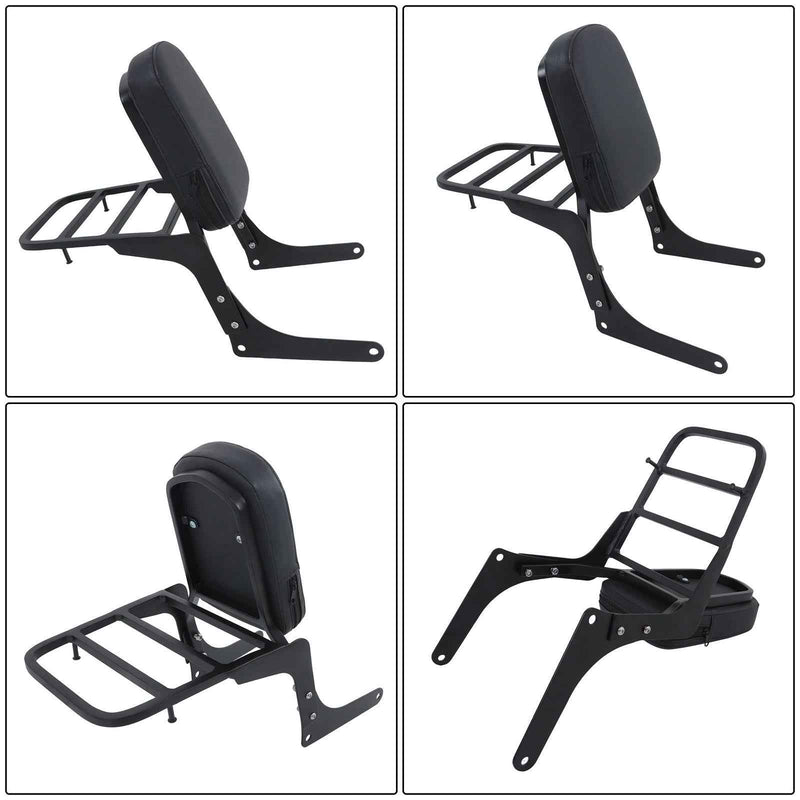 DURAFORCE Backrest Sissy Bar w/Luggage Rack 1985-2015 For Honda Rebel 250 CA250 CMX250C