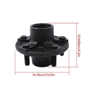 DURAFORCE 5 on 4.5" Trailer Hub Kit and 1" Round BT8 Spindle W/Trailer Bearing 2Pack