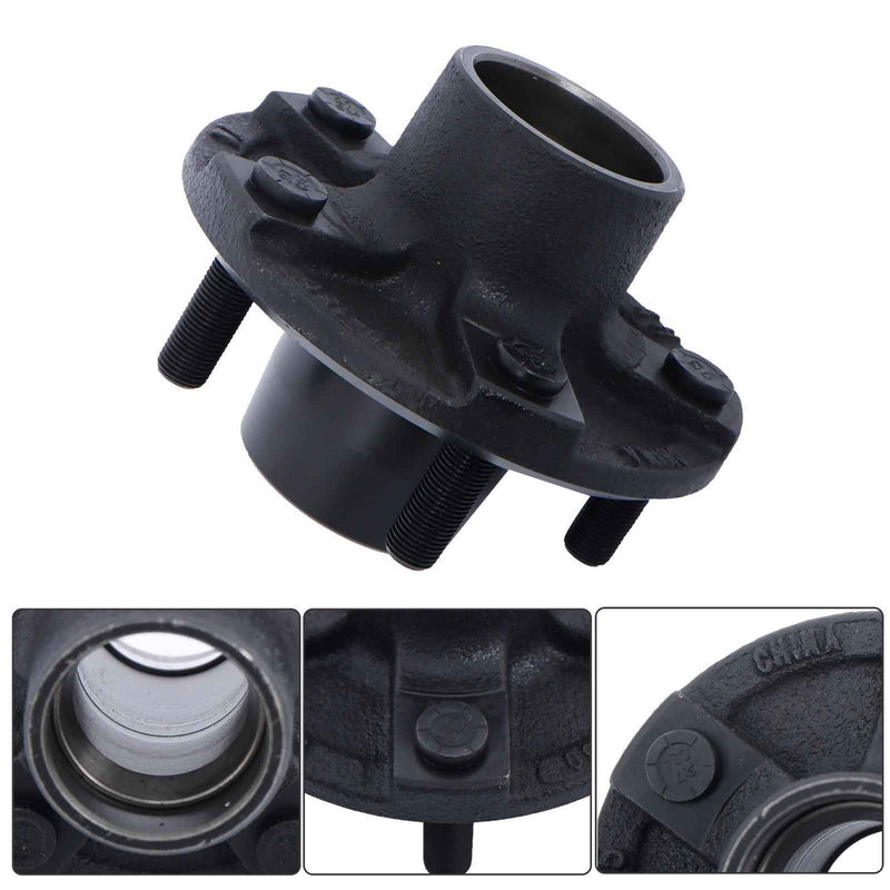 DURAFORCE 5 on 4.5" Trailer Hub Kit and 1" Round BT8 Spindle W/Trailer Bearing 2Pack