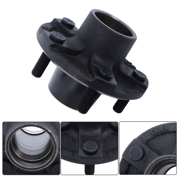 DURAFORCE 5 on 4.5" Trailer Hub Kit and 1" Round BT8 Spindle W/Trailer Bearing 2Pack