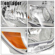 DURAFORCE Pair For 2008 2009 2010 Toyota Highlander Headlights Chrome Housing Halogen Type
