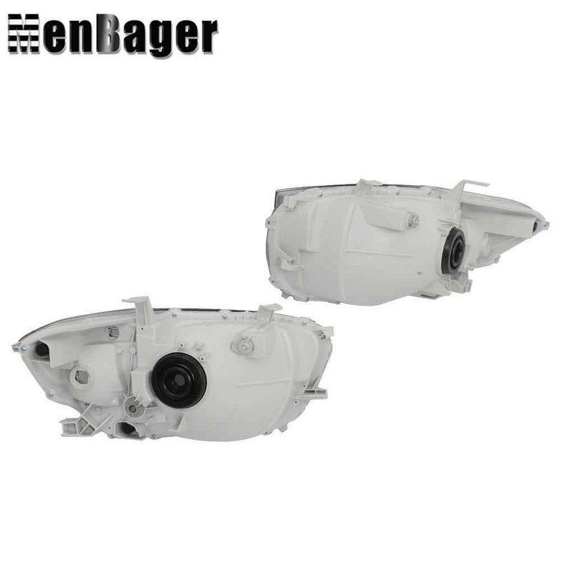 DURAFORCE Pair For 2008 2009 2010 Toyota Highlander Headlights Chrome Housing Halogen Type