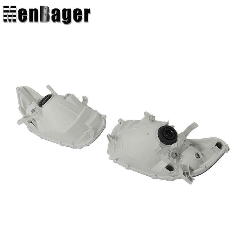 DURAFORCE Pair For 2008 2009 2010 Toyota Highlander Headlights Chrome Housing Halogen Type