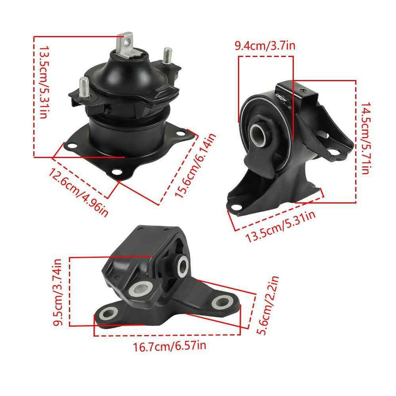 DURAFORCE 4× Engine Motor & Trans Mount Kit For 2010 2011 2012 2013 Acura MDX/ZDX 3.7L V6